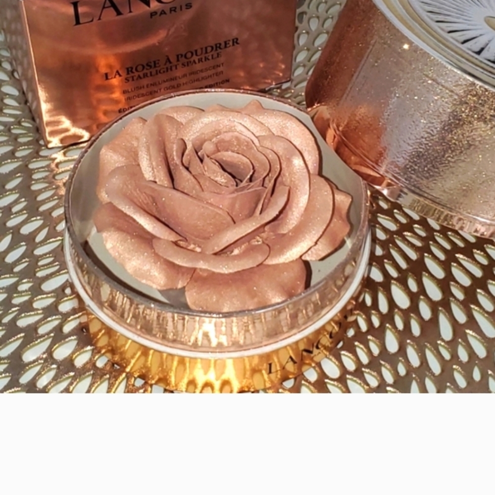NIB Lancome Rose Starlight Sparkle Iridescent Gold Highlighter Limited Ed